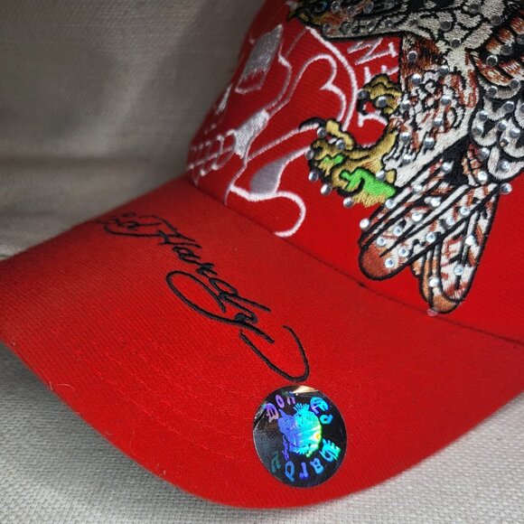 Ed Hardy Love Kills Slowly Adjustable Snapback Hat - Vintage - Picture 3 of 9